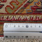 coppia di scendiletti persiano jozan di vecchia manifattura lana su cotone fondo avorio 85x53 cm