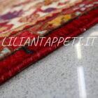 coppia di scendiletti persiano jozan di vecchia manifattura lana su cotone fondo avorio 85x53 cm
