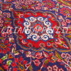 piccolo scendiletto persiano jozan fondo blu multicolore 98x65 cm lana su cotone