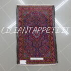piccolo scendiletto persiano jozan fondo blu multicolore 98x65 cm lana su cotone