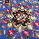 piccolo tappeto persiano kirman fondo azzurro 125x60 cm