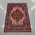 tappeto persiano nehavand fondo rosso avorio 142x97 cm lana su cotone