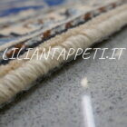 piccolo tappeto persiano nain 9 fili fondo azzurro 144x86 cm