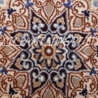 tappeto persiano nain 9 fili fondo blu fondoletto passatoia 210x62 cm
