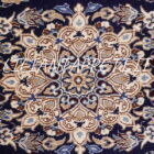 tappeto persiano nain 9 fili fondo blu fondoletto passatoia 210x62 cm
