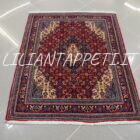 scendiletti persiani saruk fondo rosso 80x64-80x66 cm lana su cotone