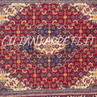 scendiletti persiani saruk fondo rosso 80x64-80x66 cm lana su cotone