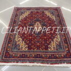 scendiletti persiani saruk fondo rosso 80x64-80x66 cm lana su cotone