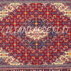 scendiletti persiani saruk fondo rosso 80x64-80x66 cm lana su cotone
