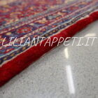 scendiletti persiani saruk fondo rosso 80x64-80x66 cm lana su cotone