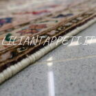 Tappeto persiano Tabriz 60 Raj extrafine fondo avorio con medaglione centrale annodato a mano misto seta 300x200 cm