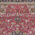 Tappeto persiano Tabriz 60 Raj extrafine misto seta annodato a mano 295x200 cm fondo rosso
