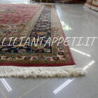 Tappeto persiano Tabriz 60 Raj extrafine misto seta annodato a mano 295x200 cm fondo rosso