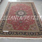 Tappeto persiano Tabriz 60 Raj extrafine misto seta annodato a mano 295x200 cm fondo rosso