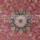 Tappeto persiano Tabriz 60 Raj extrafine misto seta annodato a mano 295x200 cm fondo rosso