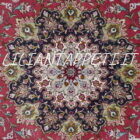 Tappeto persiano Tabriz 60 Raj extrafine misto seta annodato a mano 295x200 cm fondo rosso