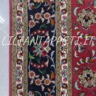 Tappeto persiano Tabriz 60 Raj extrafine misto seta annodato a mano 295x200 cm fondo rosso