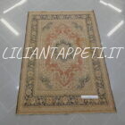 antico tappeto tabriz haji jalili color arancio bruciato circa 1900 180x120 cm
