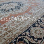 antico tappeto tabriz haji jalili color arancio bruciato circa 1900 180x120 cm