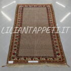 tappeto persiano turcomanno motivo moharramt lana su lana con colori naturali 198x126 cm