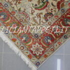 tappeto persiano veramin di vecchia manifattura fondo avorio 302x220 cm lana su cotone