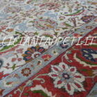tappeto persiano veramin di vecchia manifattura fondo avorio 302x220 cm lana su cotone