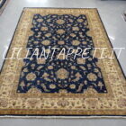 tappeto orientale ziegler fondo blu da salotto lana su cotone 299x203 cm