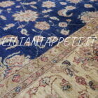 tappeto orientale ziegler fondo blu da salotto lana su cotone 299x203 cm