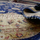 tappeto orientale ziegler fondo blu da salotto lana su cotone 299x203 cm