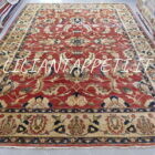 tappeto grande orientale ziegler afghano decorativo da sala fondo rosso mattone 420x296 cm