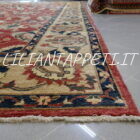 tappeto grande orientale ziegler afghano decorativo da sala fondo rosso mattone 420x296 cm