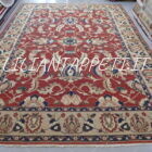 tappeto grande orientale ziegler afghano decorativo da sala fondo rosso mattone 420x296 cm