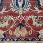 tappeto grande orientale ziegler afghano decorativo da sala fondo rosso mattone 420x296 cm