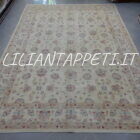 grande tappeto moderno ziegler extra annodato a mano fondo avorio 344x243 cm