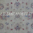 grande tappeto moderno ziegler extra annodato a mano fondo avorio 344x243 cm