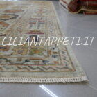 grande tappeto moderno ziegler extra annodato a mano fondo avorio 354x275 cm