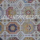 grande tappeto moderno ziegler extra annodato a mano fondo avorio 354x275 cm