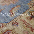 scendiletti orientali ziegler color azzurro in lana circa 90x60 cm