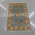 scendiletti orientali ziegler color azzurro in lana circa 90x60 cm