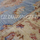 scendiletti orientali ziegler color azzurro in lana circa 90x60 cm