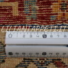 vecchio tappeto persiano afshari sirjan fondo blu e rosso con la firma lana su cotone 245x175 cm