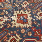 Piccolo tappeto caucasico Perepedil lana su lana fondo blu 148x90 cm