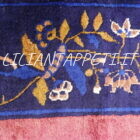 Antico tappeto Pechino cinese Déco vintage fondo rosso annodato a mano 347x284 cm lana su cotone
