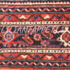 tappeto persiano hamadan, hosseinabad fondo rosso lana su cotone da salotto 304x220 cm