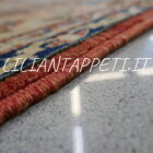 tappeto persiano isfahan di vecchia manifattura fondo azzurro lana su cotone 240x144 cm