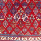 tappeto persiano joshagan vecchio fondo rosso lana su cotone 195x108 cm