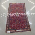tappeto persiano joshagan vecchio fondo rosso lana su cotone 195x108 cm