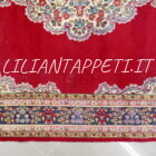 tappeto kirman fondo rosso floreale da sala 302x213 cm