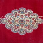 tappeto kirman fondo rosso floreale da sala 302x213 cm