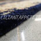 tappeto persiano kirman fondo blu floreale dèco da sala 284x188 cm